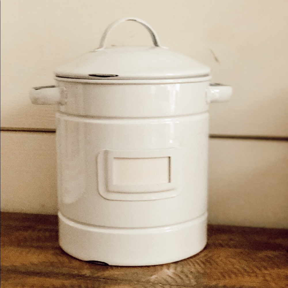 White farmhouse canister